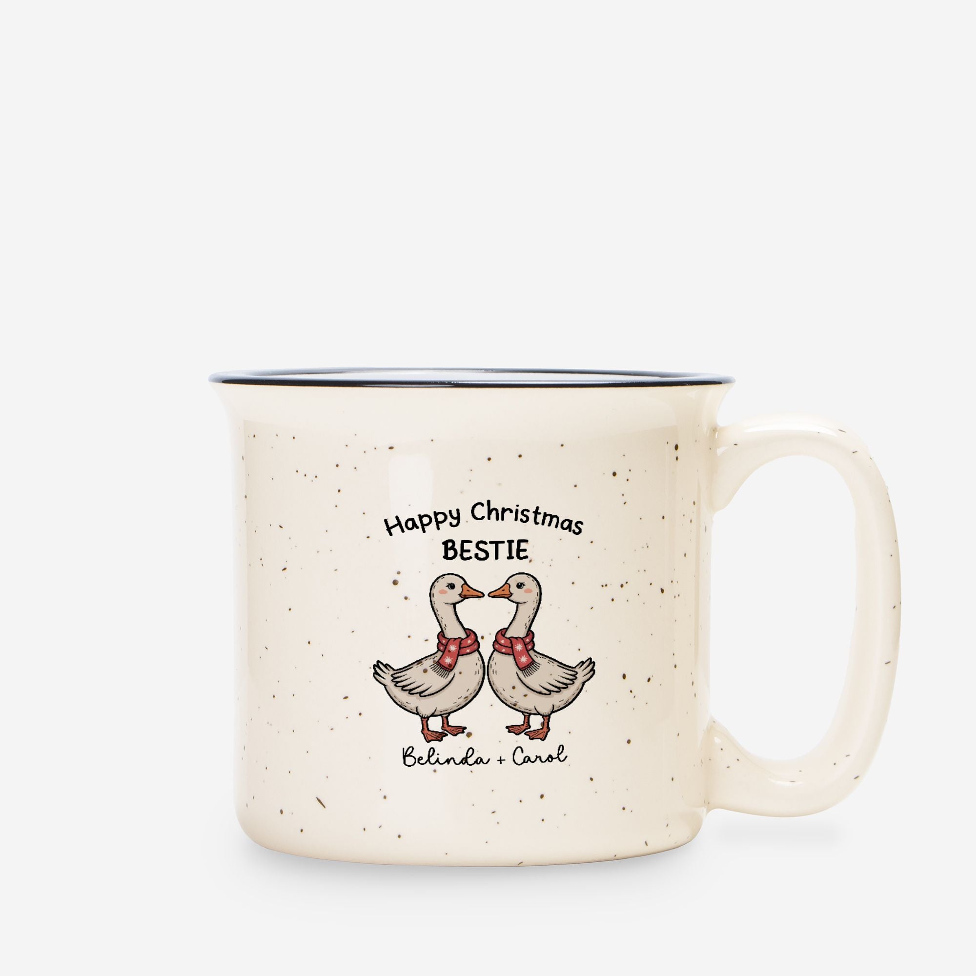 Ceramic Camp Mug Speckled Cream 13oz