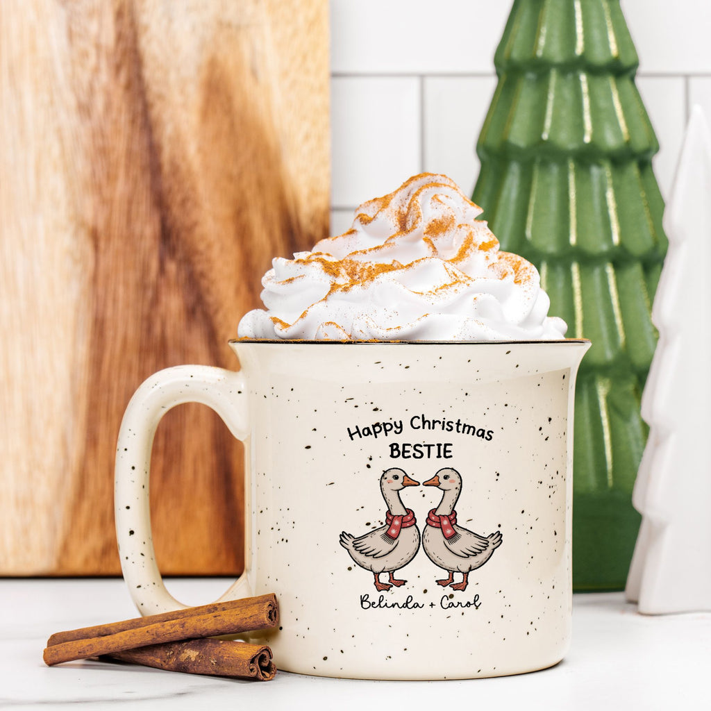 Ceramic Camp Mug Speckled Cream 13oz