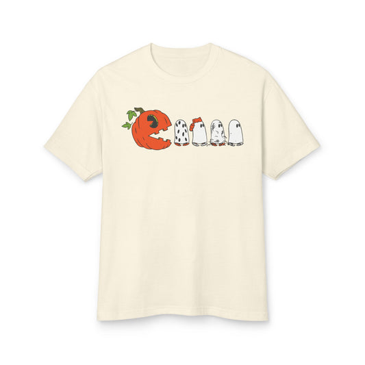 Halloween Ghosts & Pumpkin Tee, Unisex Cotton Shirt, Spooky Vibes Shirt, Fall Fashion, Halloween Party Outfit