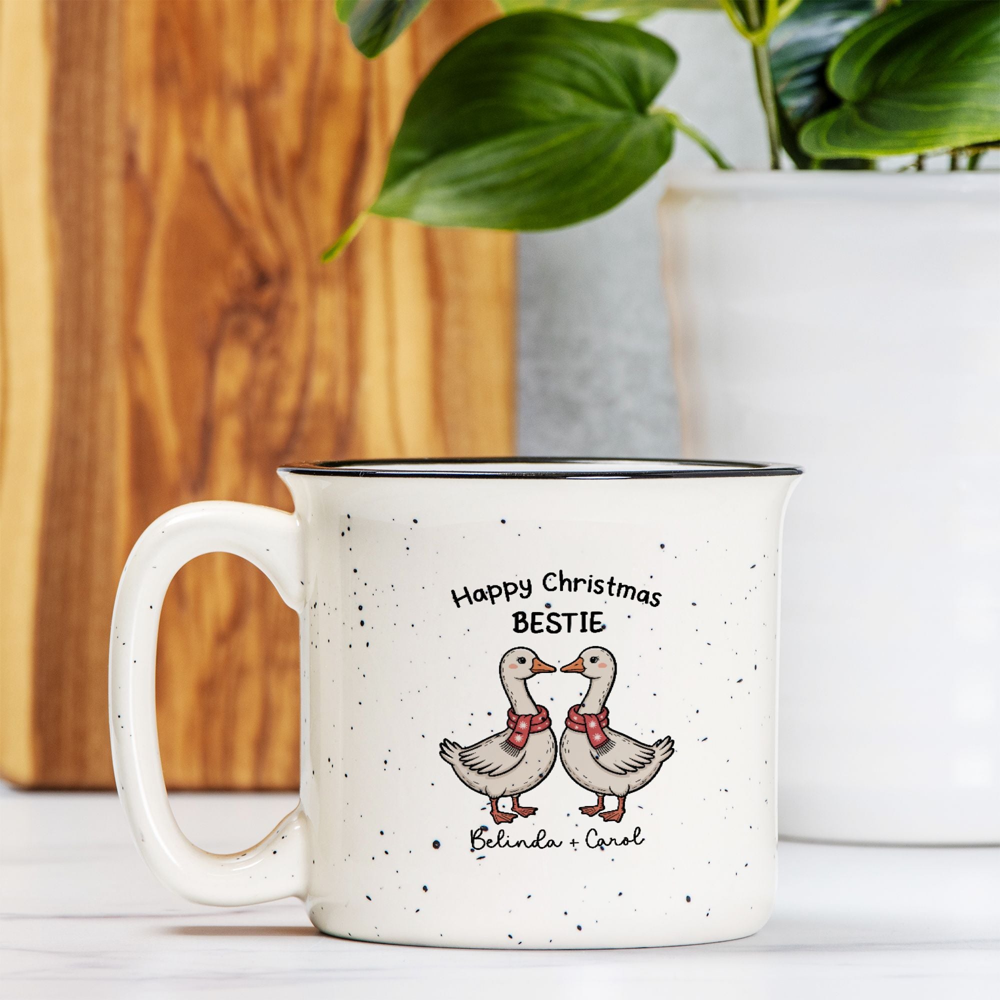 Ceramic Camp Mug Speckled Cream 13oz