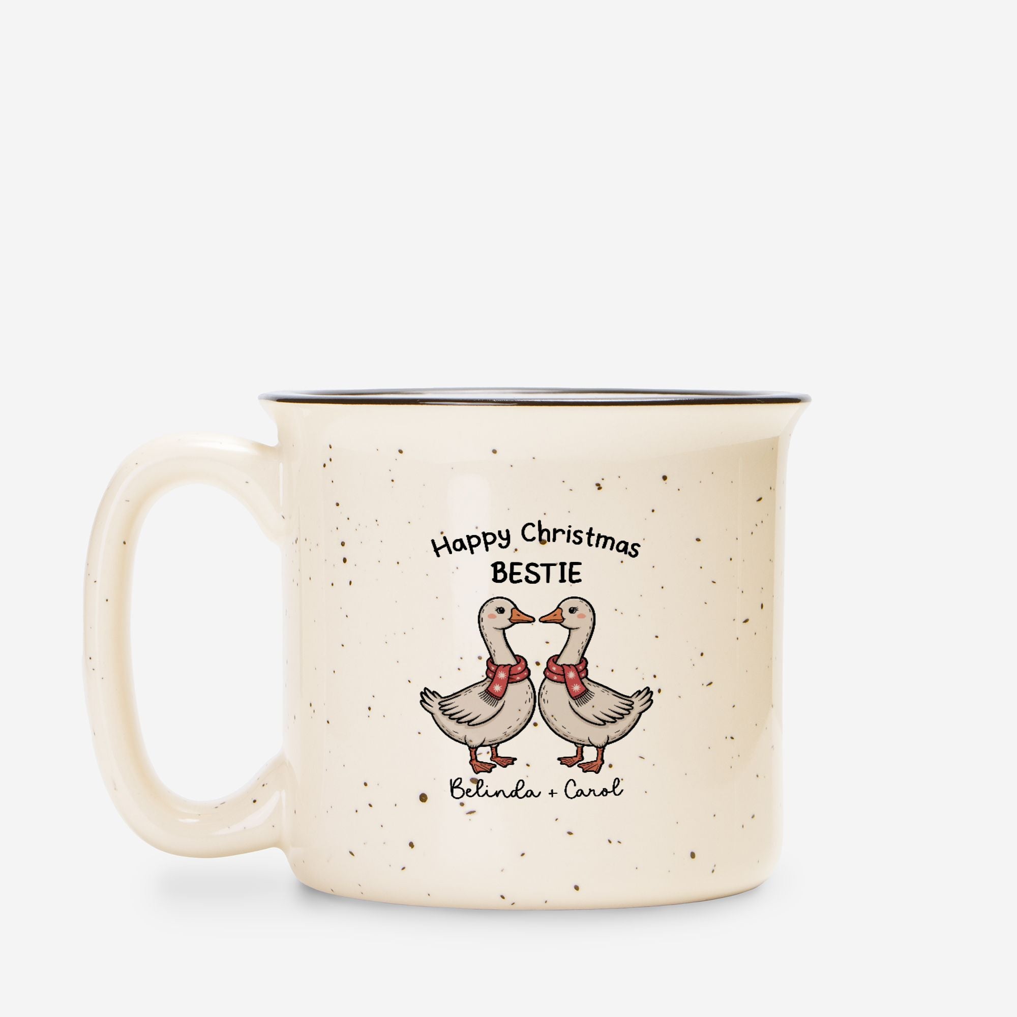 Ceramic Camp Mug Speckled Cream 13oz